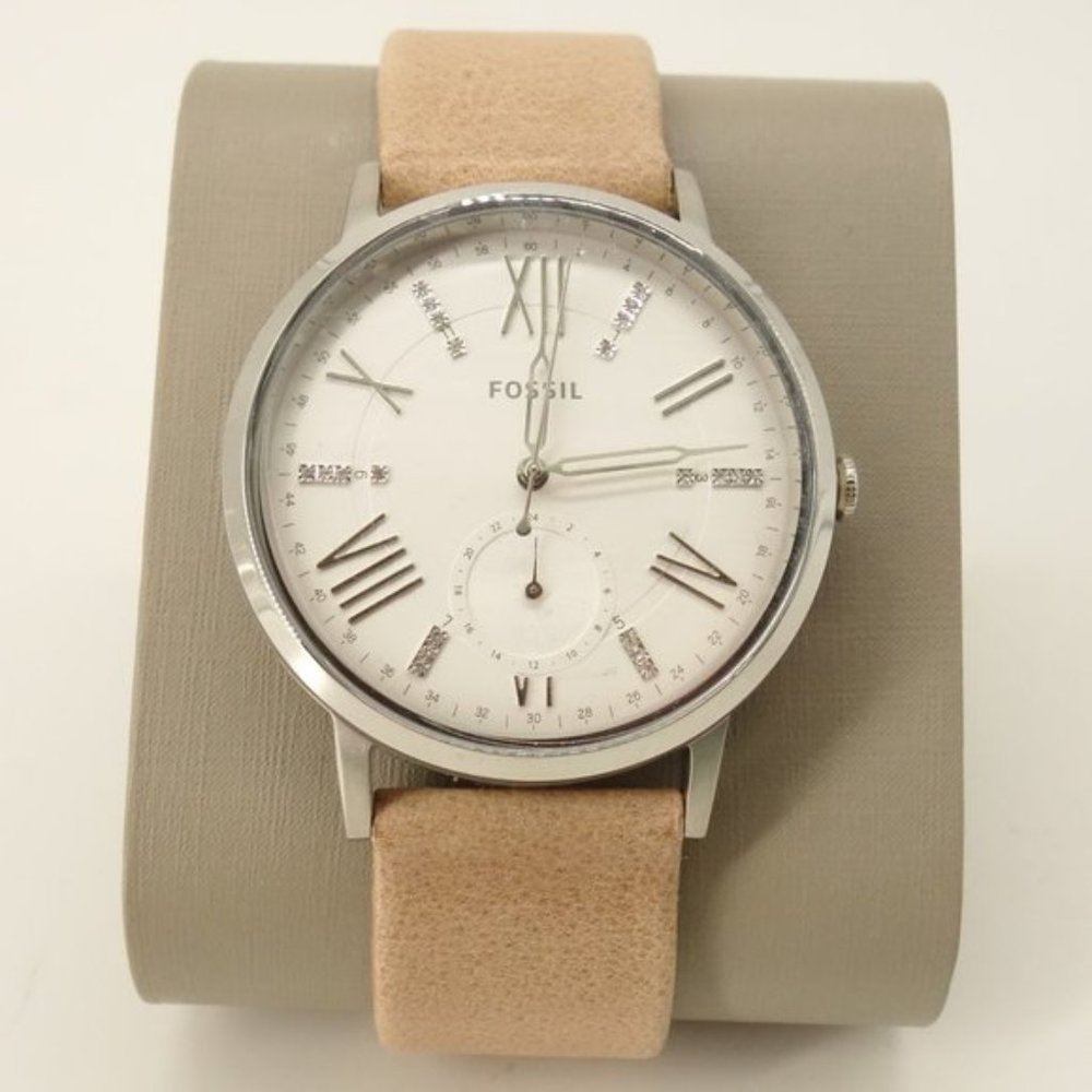 NEW Fossil Gazer ES4162 Women's Tan Leather Wrist Watch $125